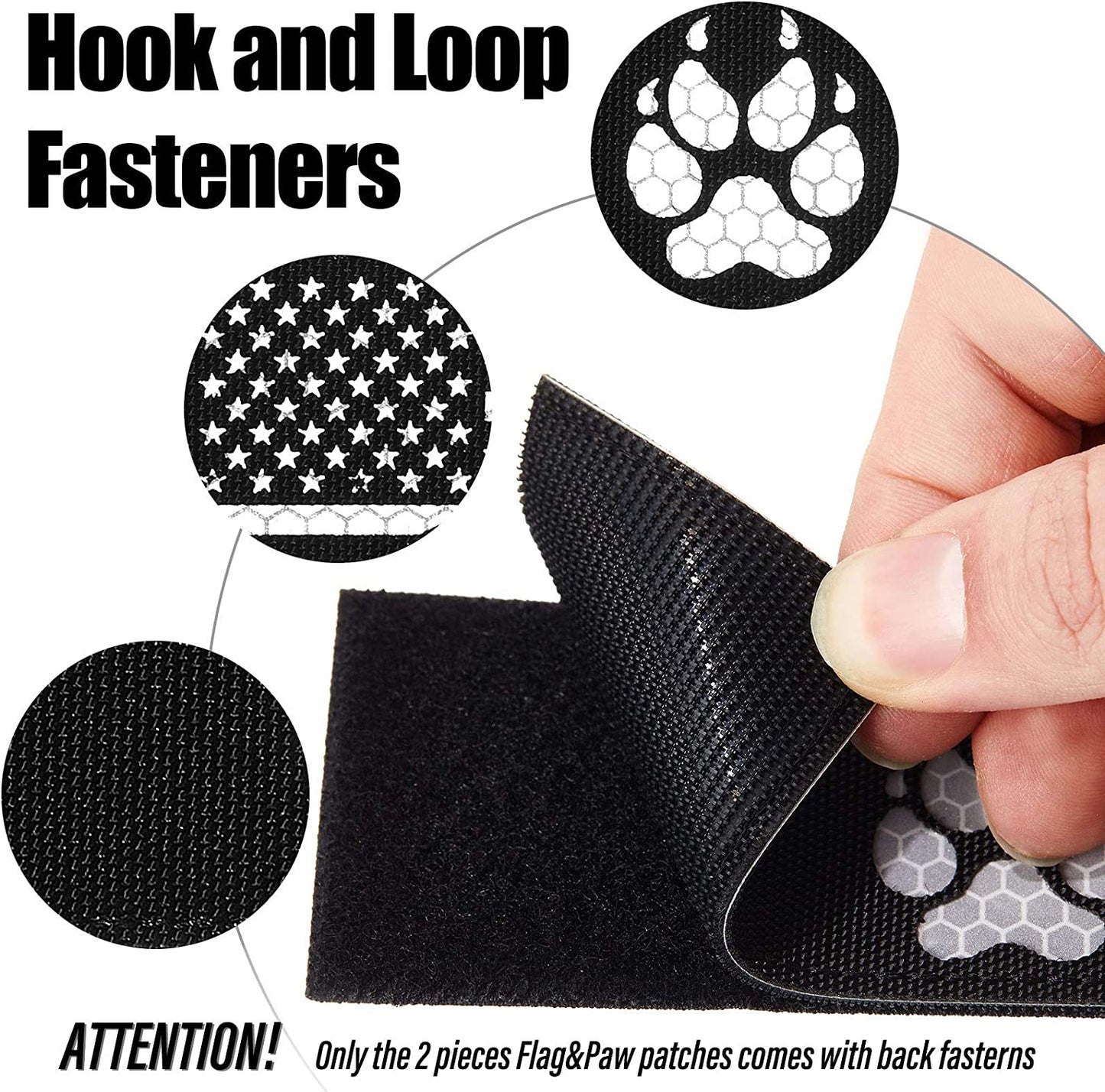 8 Pieces Reflective Service Dog Vest Patches Do Not Pet in Training Harness Removable Tactical Dog Vest Patches with Printed Paw(Classic Patterns,3 X 1.2 Inch)